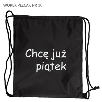 Worek plecak czarny Chcę już piątek - Inna marka