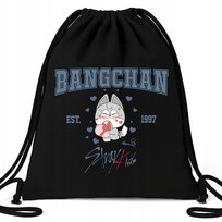 Worek Plecak EKO Czarny BANGCHAN STRAY KIDS Na Buty Prezent Muzyka KPOP Wz
