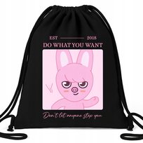 Worek Plecak EKO Czarny DO WHAY YOU WANT Na Buty Prezent Muzyka KPOP Wzory