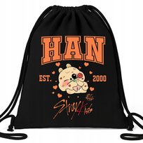 Worek Plecak EKO Czarny HAN STRAY KIDS Na Buty Kapcie Prezent Muzyka Wzory