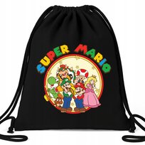 Worek Plecak EKO Czarny MARIO Gra Na Prezent Dla Dziecka Wiele Wzorów