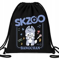 Worek Plecak EKO Czarny SKZO BANGCHAN Na Buty Kapcie Prezent Muzyka KPOP Wz
