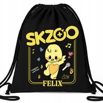Worek Plecak EKO Czarny SKZOO FELIX Na Buty Kapcie Prezent Muzyka KPOP Wz