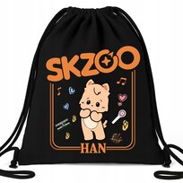 Worek Plecak EKO Czarny SKZOO HAN Na Buty Kapcie Prezent Muzyka KPOP Wzory
