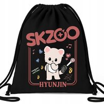 Worek Plecak EKO Czarny SKZOO HYUNJIN Na Buty Kapcie Prezent Muzyka KPOP Wz