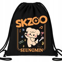 Worek Plecak EKO Czarny SKZOO SEUNGMIN Na Buty Kapcie Prezent Muzyka Wzory