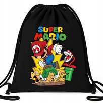 Worek Plecak EKO Czarny SUPER MARIO Gra Na Prezent Dla Dziecka Wiele Wzorów