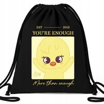 Worek Plecak EKO Czarny YOU'RE ENOUGH Na Buty Kapcie Prezent Muzyka KPOP Wz