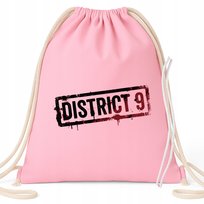 Worek Plecak EKO Różowy DISTRICT 9 Na Buty Kapcie Do Szkoły Przedszkola Wz