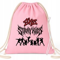 Worek Plecak EKO Różowy DOMINATE EXPERIENCE Na Buty Kapcie Do Szkoły Wzory