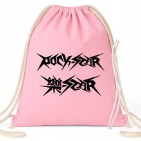 Worek Plecak EKO Różowy ROCK STAR Na Buty Kapcie Do Szkoły Przedszkola Wz