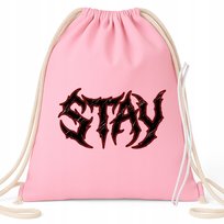 Worek Plecak EKO Różowy STAY Prezent Na Buty Kapcie Do Szkoły Muzyka Wzory