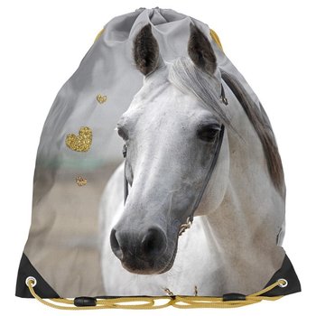 Worek - plecak, Horse, złote serduszka - Paso