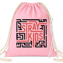 Worek Plecak Różowy STRAY KIDS LOGO Na Buty Kapcie Do Szkoły Przedszkola Wz
