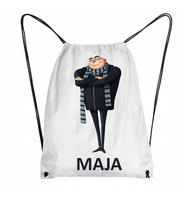 Worek plecak szkolny na wf MINIONKI GRU DRU + IMIĘ