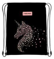 Worek szkolny dla dziewczynki Head Classy gold jednorożec czarny