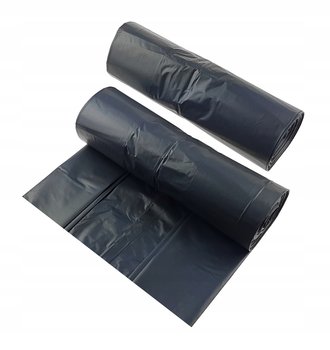 Worki 160L czarne MOCNE 50 szt. (5 rolek) 40 mikronów - e-pack