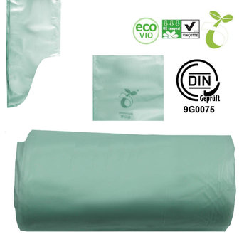 Worki biodegradowalne kompostowalne ATEST 10l 10szt - Sipeko