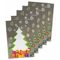 Worki Celofanowe Świąteczne Folijki Choinka 5Szt.