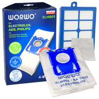 Worki do odkurzacza Electrolux ErgoSpace E201B ELMB01 4 szt + filtr HEPA EFH13W Zamiennik Electrolux