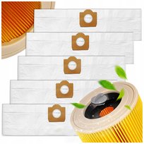 WORKI DO ODKURZACZA KARCHER 5 szt. WD2 WD3 MV2 MV3 SE4001 FILTR POWIETRZA