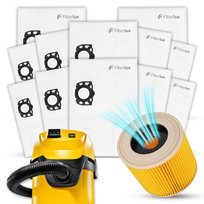 Worki do odkurzacza Karcher WD3 KFI 357 12 sztuk filtr powietrza WD2 Plus SE 4001 MV3 KWD3