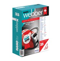 Worki do odkurzacza WEBBER (25 nano filter) Uni Bag, 4 szt. Webber