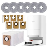 Worki do odkurzacza XIAOMI X10 X10+ X20+ DREAME L10 L10s L20 Nakładki Mop 6 worków 6 mopów zestaw 12 sztuk Akcesoria do odkurzaczy Xiaomi Robot Vacuum