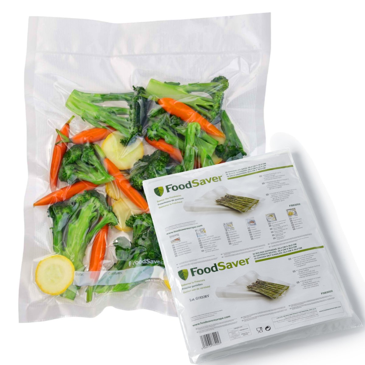Worki do Pakowania Próżniowego 28x36 cm Torebki Próżniowe FOODSAVER 32 szt.