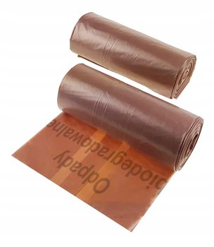 Worki do segregacji 120L brązowe BIOODPADY grube 10 szt. (1 rolka) 40 mikronów - e-pack