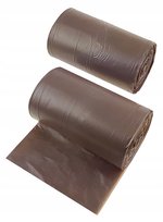 Worki do segregacji BIOODPADÓW 60L brązowe 100 szt. (2 rolki)