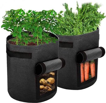 Worki do uprawy ziemniaków, 2 sztuki, z okienkiem, uchwytami do ziemniaków, pomidorów, marchwi, cebuli, kwiatów i owoców, 30*35 cm - Inny producent