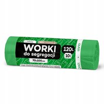 WORKI NA ŚMIECI 120L WORKI DO SEGREGACJI SZKŁA ZIELONE 10 szt. WYTRZYMAŁE