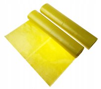 Worki na śmieci 120L żółte PLASTIK 50 szt. (2 rolki)