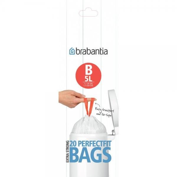 Worki na śmieci BRABANTIA, 5 l, 20 szt.