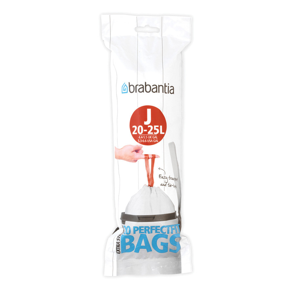 Worki na śmieci BRABANTIA PerfectFit Bags, rozmiar J, 23 l, 20 szt.