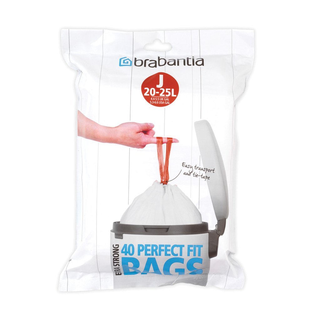 Worki na śmieci BRABANTIA PerfectFit Bags, rozmiar J, 23 l, 40 szt.