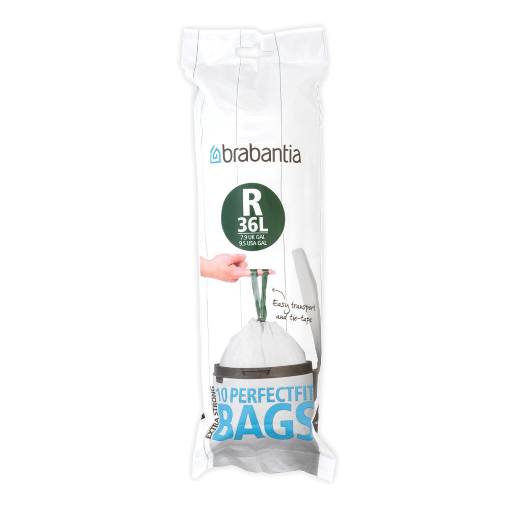Worki na śmieci BRABANTIA PerfectFit Bags, rozmiar R, 36 l, 10 szt.