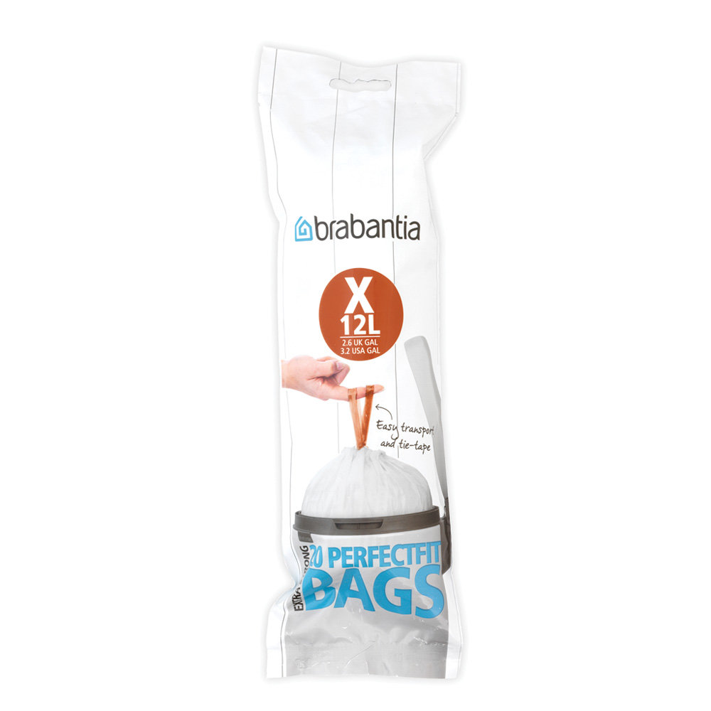 Worki na śmieci BRABANTIA PerfectFit Bags, rozmiar X, 10-12 l, 20 szt.