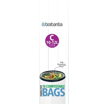 Worki na śmieci do kompostowania BRABANTIA Compostable Bags, rozmiar C, 10-12 l, 10 szt. - BRABANTIA
