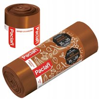 Worki Na Smieci Do Segregacji Paclan 35L - 20 szt - Brązowy - Organiczne Paclan