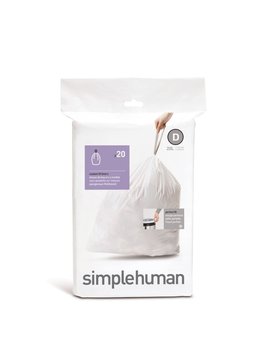 Worki na śmieci SIMPLEHUMAN, 20 l, 20 szt., białe - Simplehuman