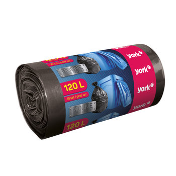 Worki na śmieci YORK Mocne, 120 l, 10 sztuk - York