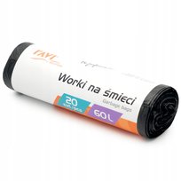 Worki Na Śmiecie 60L 20Szt Mocne Czarne