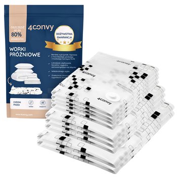 Worki próżniowe 9szt 4XS 3M 2L 30% grubsze bezpieczne dla ubrań i pościeli - 4Convy