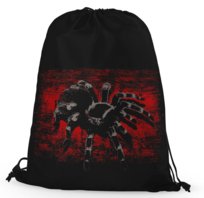 Worko-plecak pająk na czerwonym