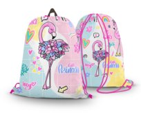 Worko-plecak z różowym flamingiem