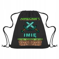 Workoplecak Worek na Wf na Buty Minecraft Gra Imię Atram