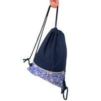 Workoplecak / worek / plecak / plecakoworek - fioletowe pieski