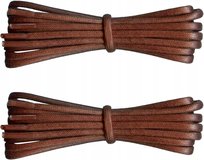 WOSKOWANE Sznurówki BRĄZOWE Sznurowadła 120 cm GRUBE 0,5 Okrągłe 5mm G15-99
